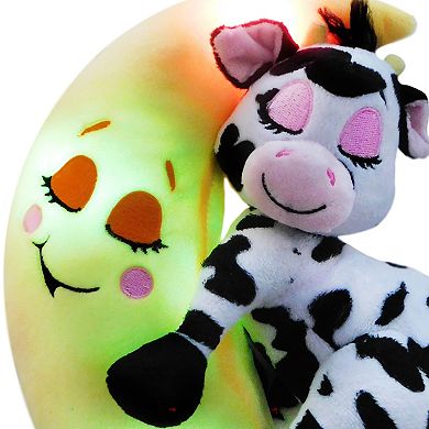 Jay@Play Happpy Nappers: Lullabrites Lights & Sounds Plush Moon Pet - Cow