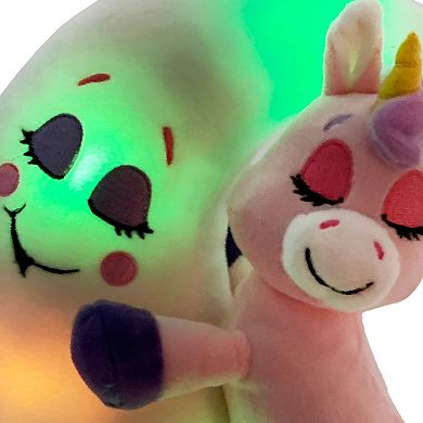 Jay@Play Happpy Nappers: Lullabrites Lights & Sounds Plush Moon Pet - Pink & Purple Unicorn