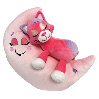 Jay@Play Happpy Nappers: Lullabrites Lights & Sounds Plush Moon Pet - Pink Cat