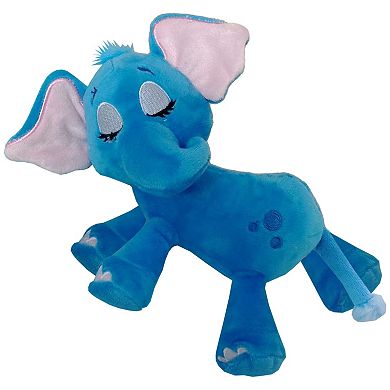 Jay@Play Happpy Nappers: Lullabrites Lights & Sounds Plush Moon Pet - Blue Elephant