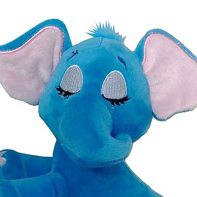 Jay@Play Happpy Nappers: Lullabrites Lights & Sounds Plush Moon Pet - Blue Elephant