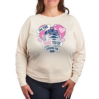 Plus Size Star Wars R2-D2 I'm The Droid You're Looking For French Terry Long Sleeve Tee