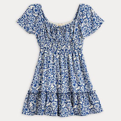 Juniors' Rewind Flutter Sleeve Short Dress