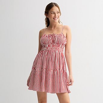 Juniors' Rewind Strappy Short Dress