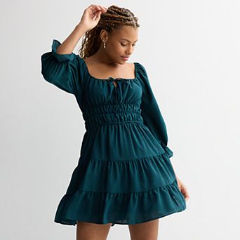 Juniors' Liberty Love 3/4 Sleeve Tiered Dress