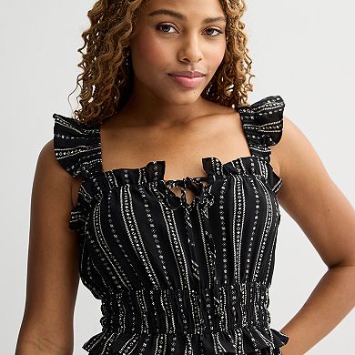 Juniors' Liberty Love Sleeveless Jumpsuit