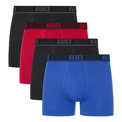 Hanes Moves Ultimate 4-Pack Men's Anti-Chafe Trunk Underwear Total ...