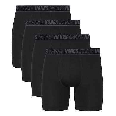 Men's Hanes 4-Pack Moves Ultimate Anti-Chafe Boxer Brief Total Support ...