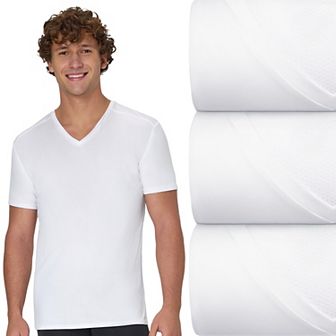 Men's Hanes® 3 Pack Moves Ultimate X Temp Breathable Mesh Back V-Neck T Shirt