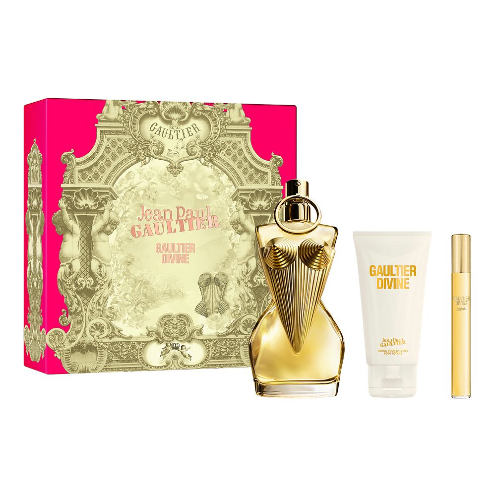貴重！Jean Paul Gaultier ゴルチェ★缶ケース３点SET★新品 Jean Paul Gaultier Gaultier Divine Eau de Parfum 3-Piece Gift Set