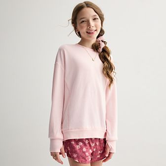 Girls 7-20 Tek Gear® Tuck Back Crewneck Top in Regular & Plus Sizes