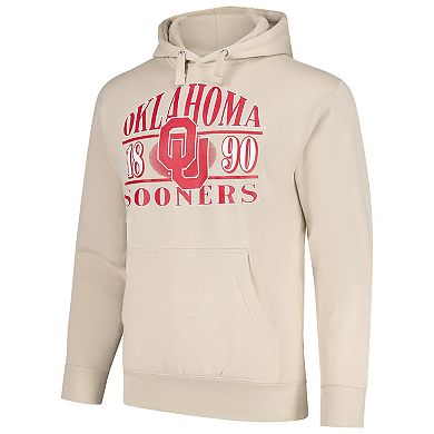 Men's Cream Oklahoma Sooners Upper Arch Letters Pullover Hoodie