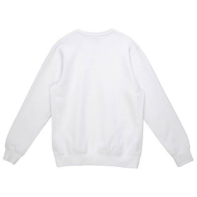 Men's Mitchell & Ness x Bud Light White Seattle Seahawks The Crest Pullover Sweatshirt