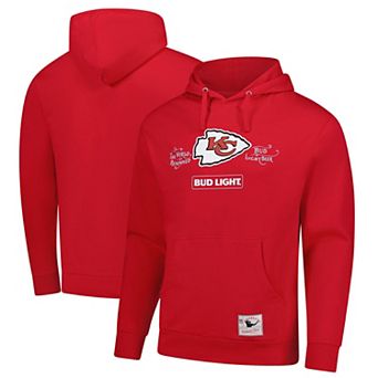 Men's Mitchell & Ness Red Kansas City Chiefs NFL x Bud Light Vintage Pullover Hoodie