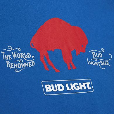 Men's Mitchell & Ness Royal Buffalo Bills NFL x Bud Light Vintage Pullover Hoodie
