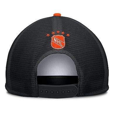 Men's Fanatics White/Black Edmonton Oilers Decades Collection Foam Front Snapback Hat