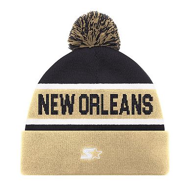 Unisex Starter Gold New Orleans Saints Cuffed Knit Hat with Pom