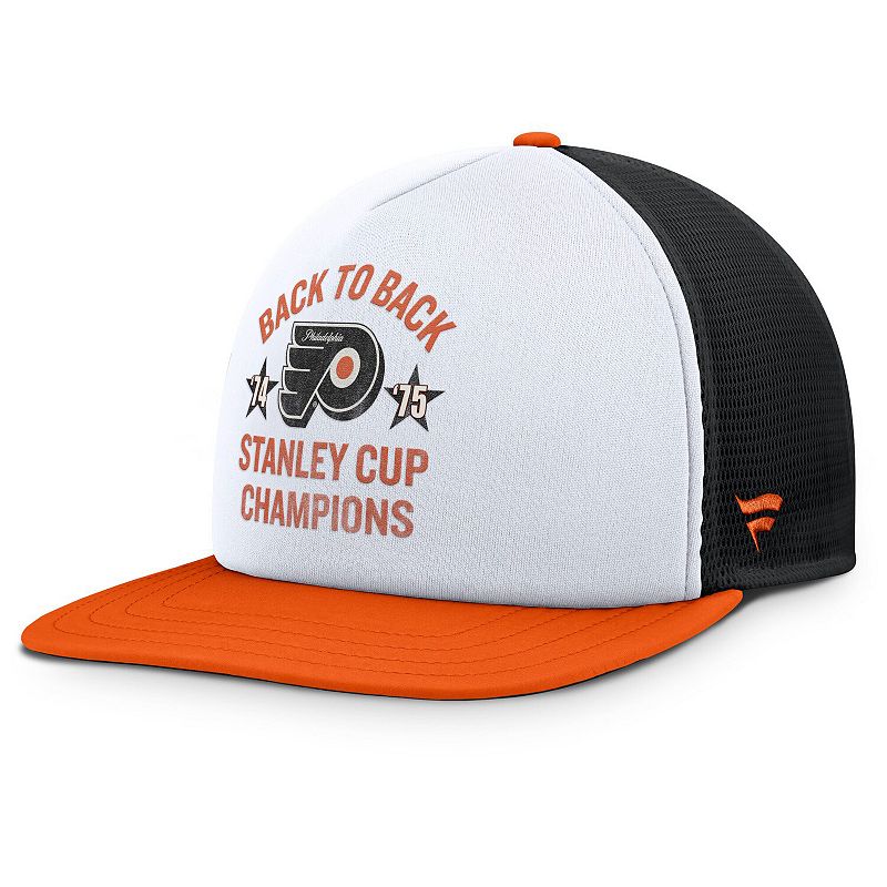 UPC 198423336926 product image for Men's Fanatics White/Orange Philadelphia Flyers Decades Collection Foam Front Sn | upcitemdb.com