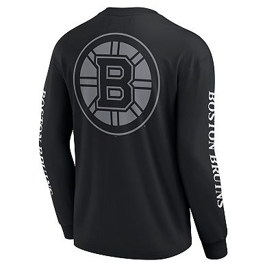 Men's Fanatics Black Boston Bruins Elements Strive Long Sleeve T-Shirt