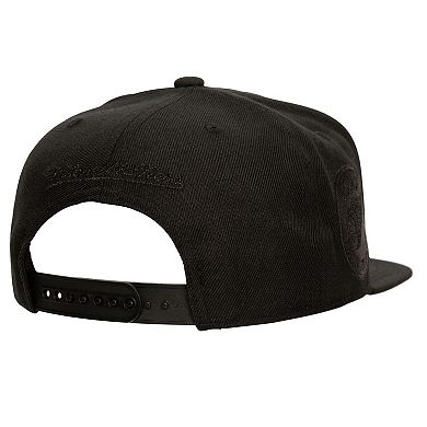 Men's Mitchell & Ness Black Detroit Red Wings Soul Strike Pearl Tonal Snapback Hat