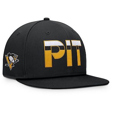 Men's Fanatics Black Pittsburgh Penguins Authentic Pro Rink Snapback Hat