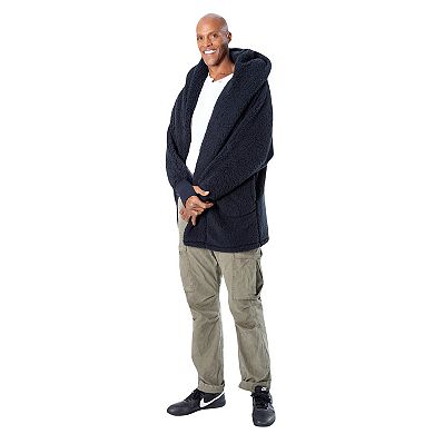Unisex The Best Lounger in the World By Jill Martin Black Los Angeles Lakers Oversized Open-Front Hoodie Sweater