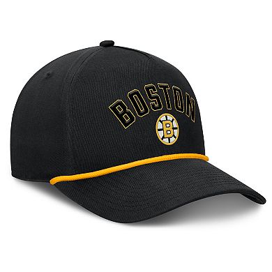 Men's Fanatics Black Boston Bruins Decades Collection A-Frame Rope Adjustable Hat