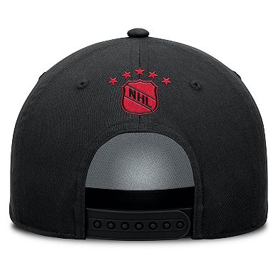 Men's Fanatics Black Chicago Blackhawks Decades Collection A-Frame Rope Adjustable Hat