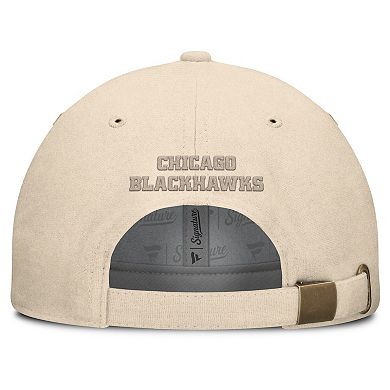 Men's Fanatics Tan Chicago Blackhawks Front Office Canvas Adjustable Hat