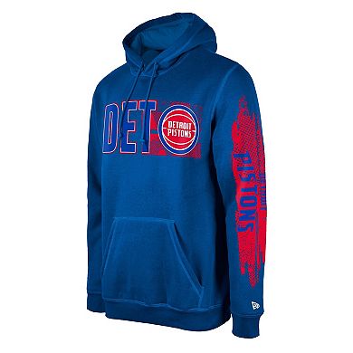Men's New Era Detroit Pistons Red Tip-Off Collection Pullover Hoodie