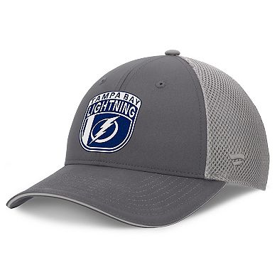 Men's Fanatics Gray Tampa Bay Lightning Authentic Pro Home Ice Trucker Adjustable Hat
