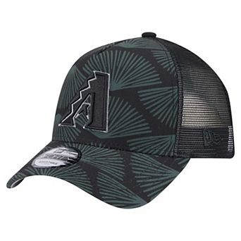 Men's New Era Black Arizona Diamondbacks 9FORTY A-Frame Trucker Adjustable Hat