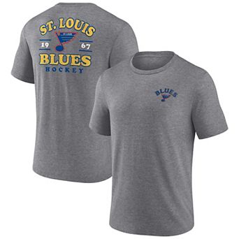 Men's Fanatics Heather Gray St. Louis Blues Winger Tri-Blend T-Shirt