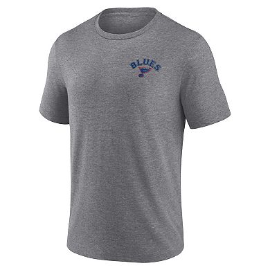 Men's Fanatics Heather Gray St. Louis Blues Winger Tri-Blend T-Shirt