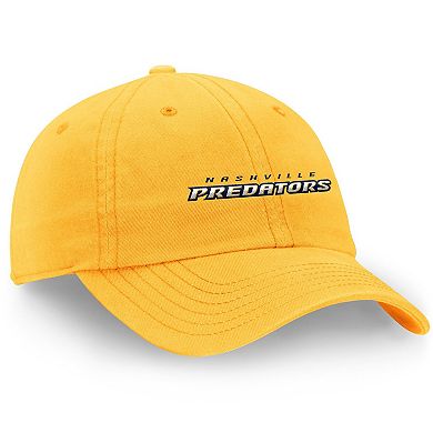 Men's Fanatics Gold Nashville Predators Wordmark Core Fundamental Adjustable Hat