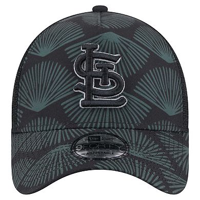 Men's New Era Black St. Louis Cardinals 9FORTY A-Frame Trucker Adjustable Hat