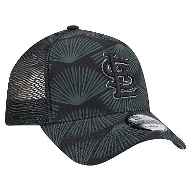Men's New Era Black St. Louis Cardinals 9FORTY A-Frame Trucker Adjustable Hat