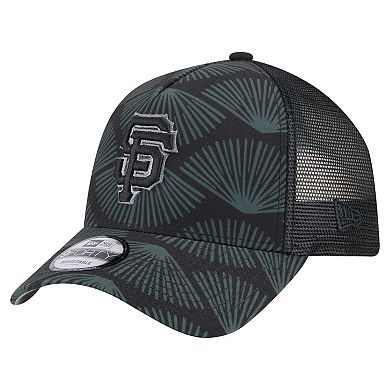 Men's New Era Black San Francisco Giants 9FORTY A-Frame Trucker Adjustable Hat