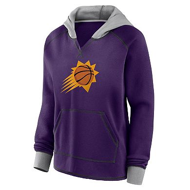 Women's Logo Athletic Purple Phoenix Suns Boom Pullover Hoodie