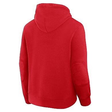 Men's Fanatics Red New Jersey Devils Decades Collection Tradition Fleece Pullover Hoodie