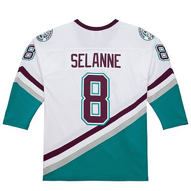 Men's Teemu Selanne White Anaheim Ducks 1996-97 Power Play Jersey