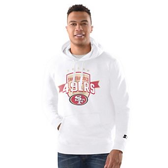 Men's Starter White San Francisco 49ers Vintage Pullover Hoodie