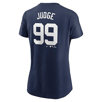 Women's Nike Aaron Judge Navy New York Yankees Fuse Name & Number T-Shirt