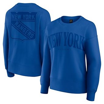 Women's Fanatics Royal New York Rangers Elements Flow Pullover Sweatshirt