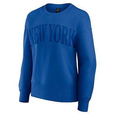 Women's Fanatics Royal New York Rangers Elements Flow Pullover Sweatshirt