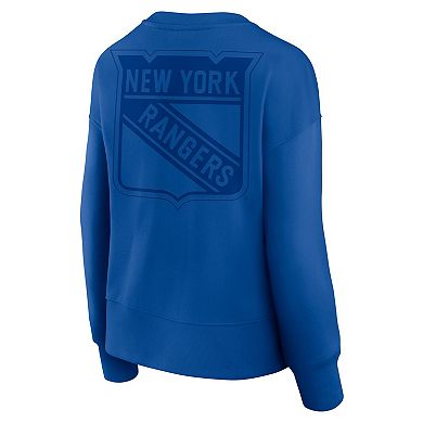 Women's Fanatics Royal New York Rangers Elements Flow Pullover Sweatshirt