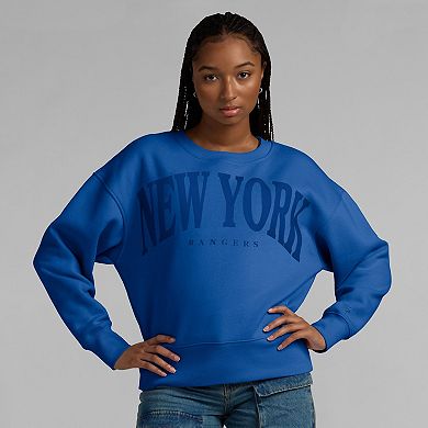 Women's Fanatics Royal New York Rangers Elements Flow Pullover Sweatshirt