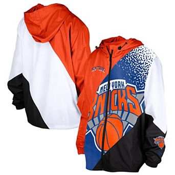Men's New Era Orange New York Knicks 2024/25 City Edition Full-Zip Windbreaker Jacket