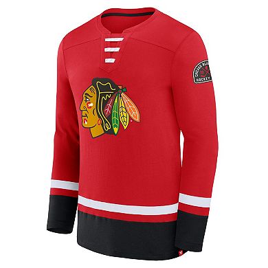 Men's Fanatics Red Chicago Blackhawks High Point Long Sleeve T-Shirt