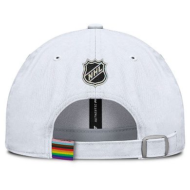 Men's Fanatics White Toronto Maple Leafs PRIDE Adjustable Hat